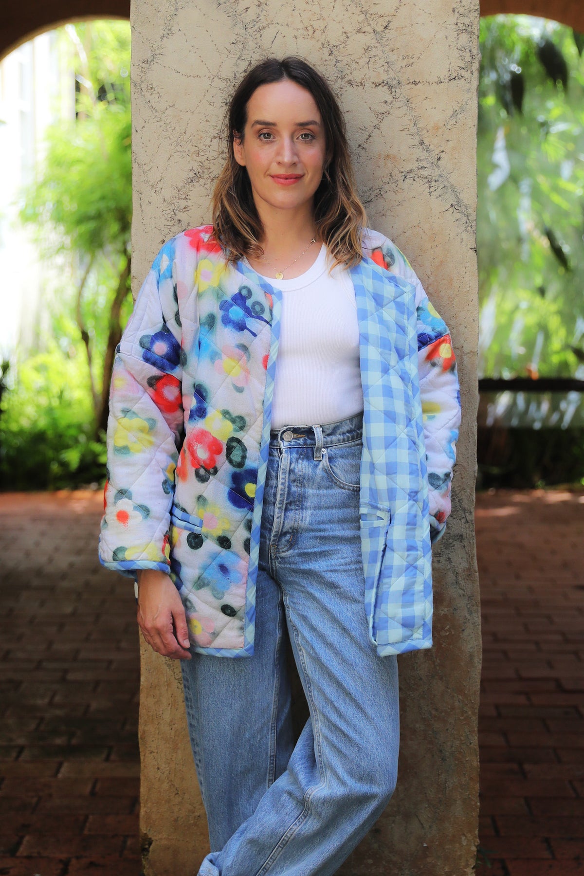 Cactus Flower Quilted Jacket