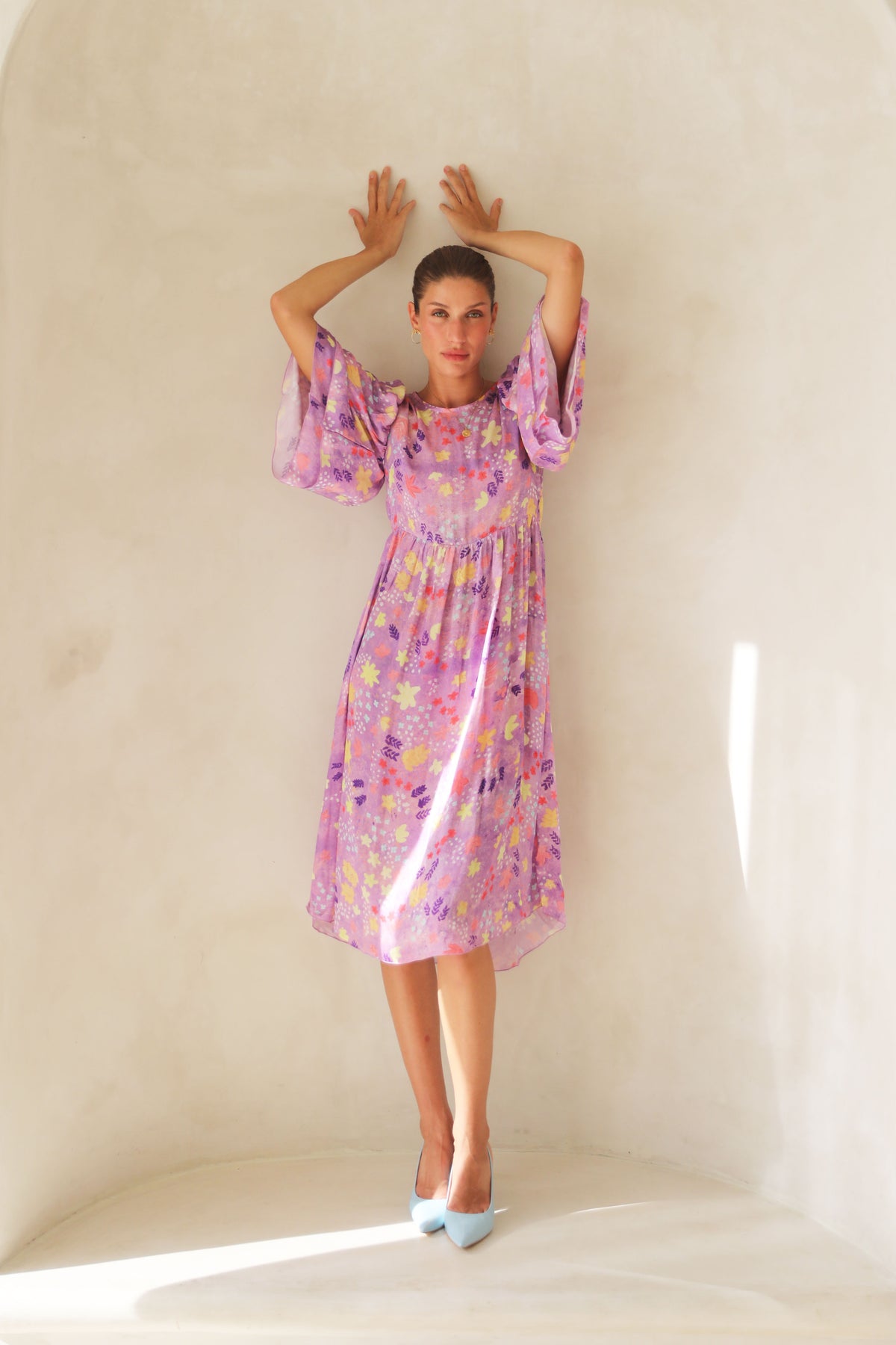 Viamo Midi Dress - Lilac