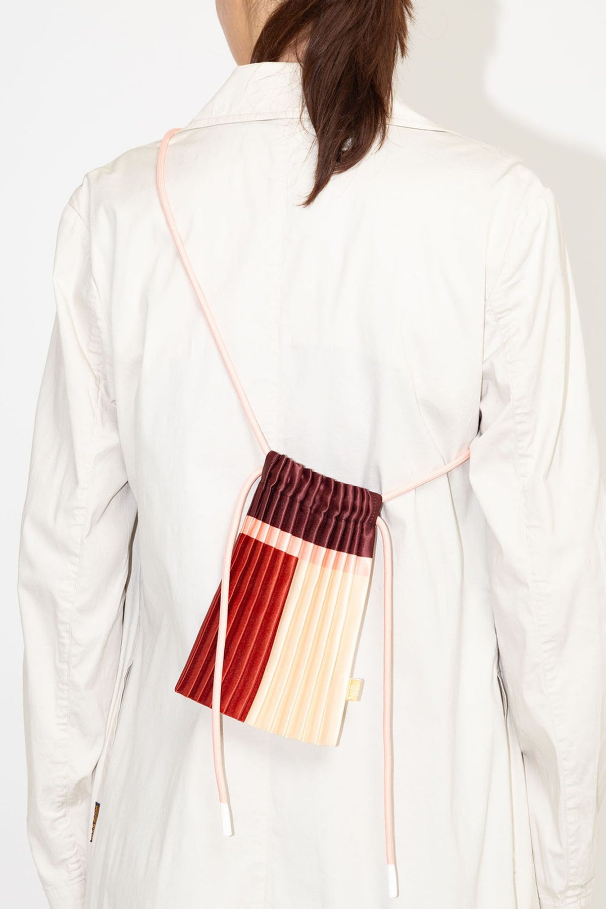 Pleated Crossbody Bag - Ruby