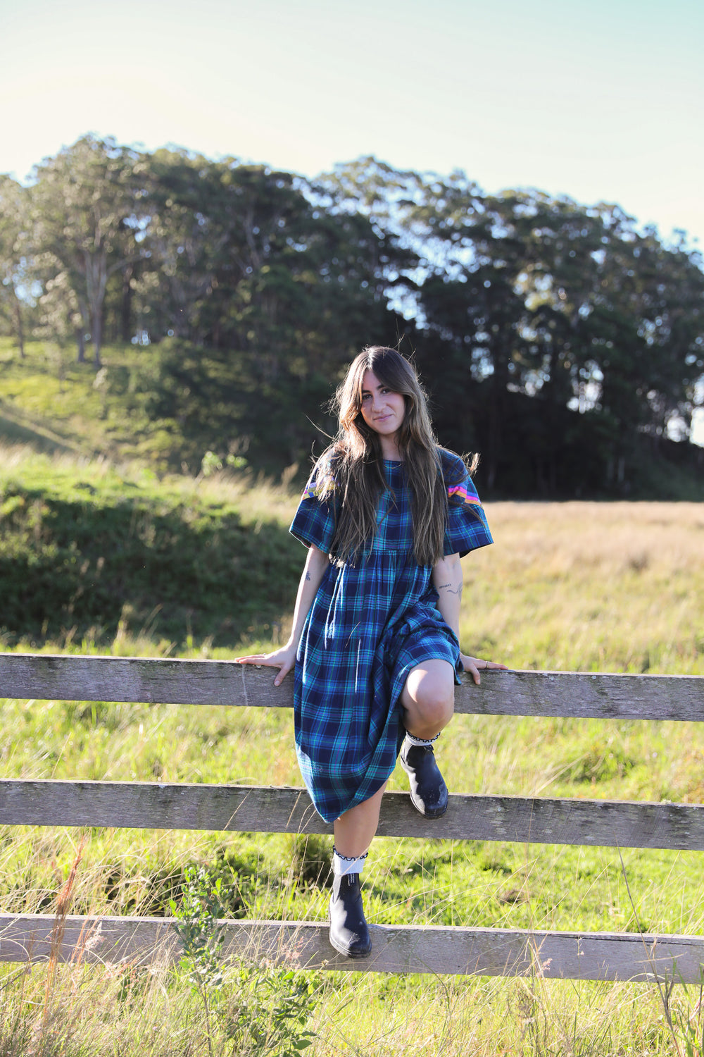 Everly Midi Dress - Blue