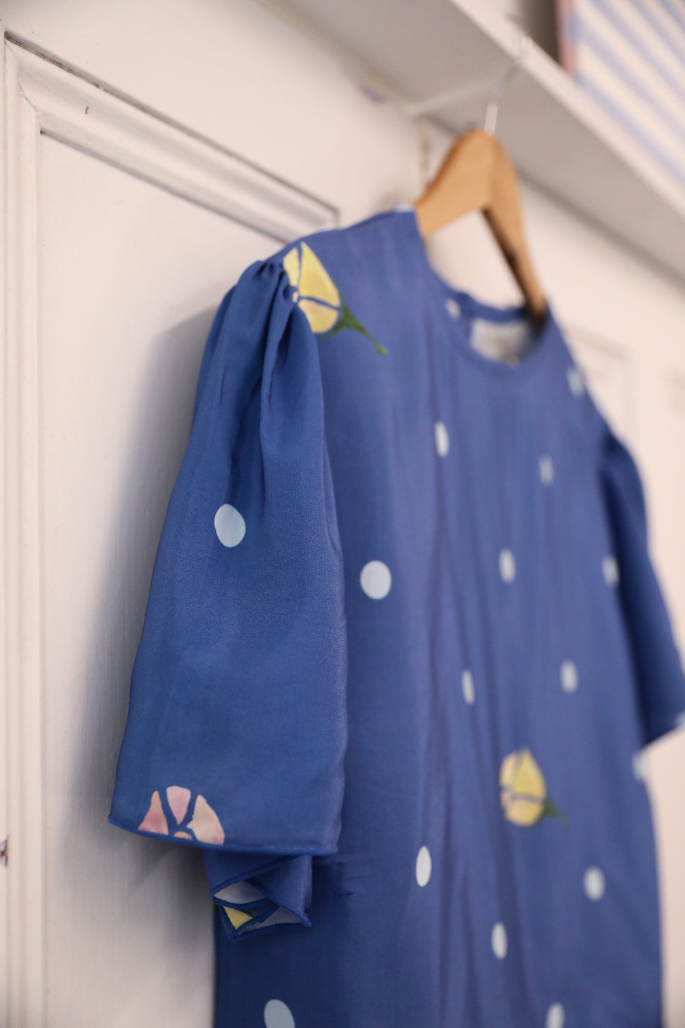 Rosé Spot Blouse - Blue