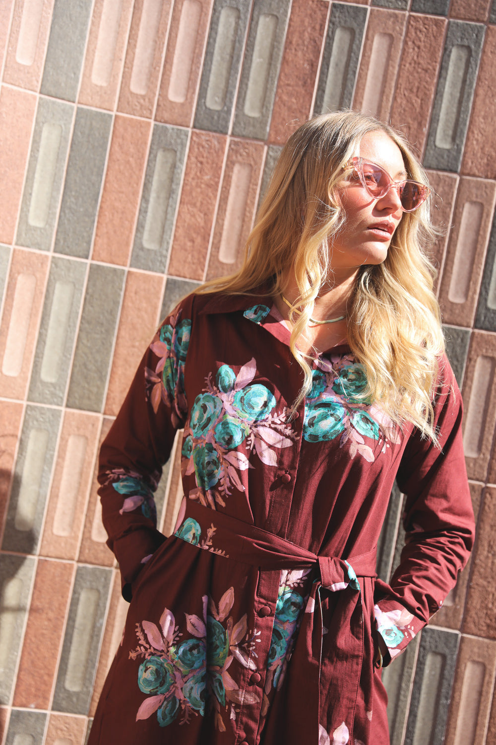Casa Rosetta Shirt Dress - Rouge