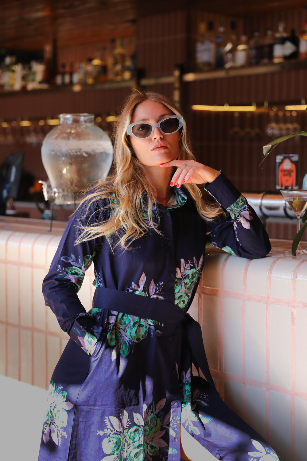 Casa Rosetta Shirt Dress - Navy