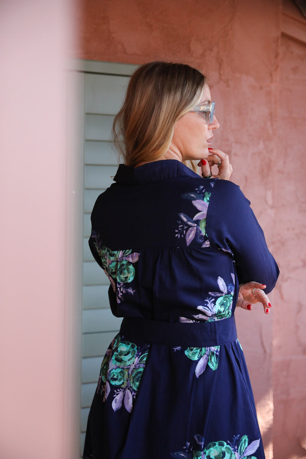 Casa Rosetta Shirt Dress - Navy