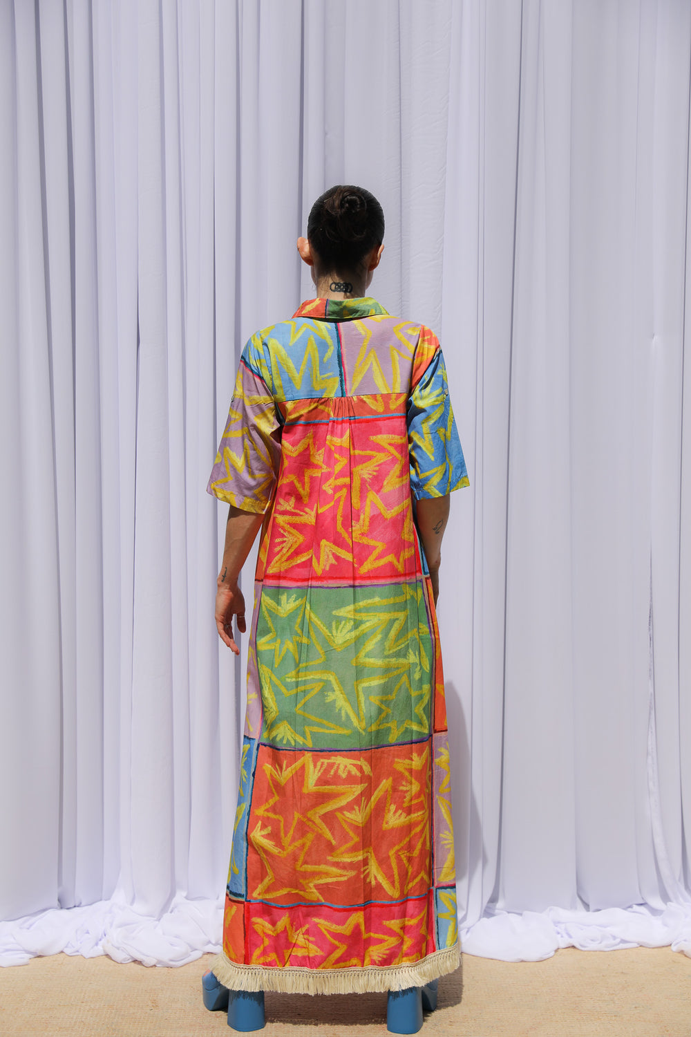 Star Gazer Maxi Shirt Dress
