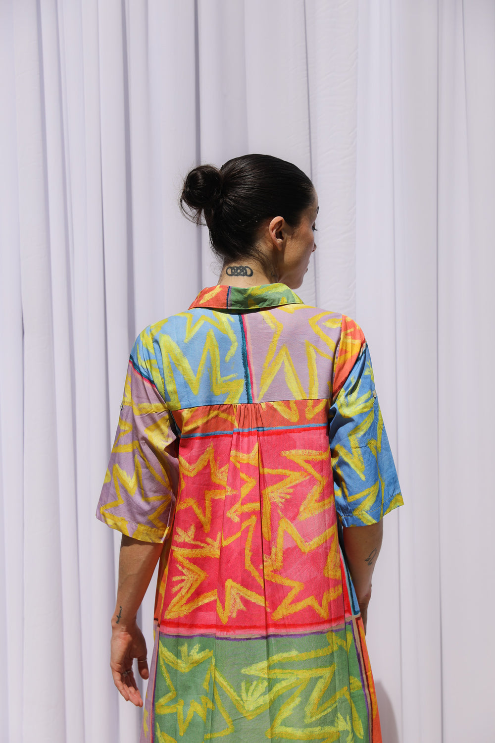 Star Gazer Maxi Shirt Dress