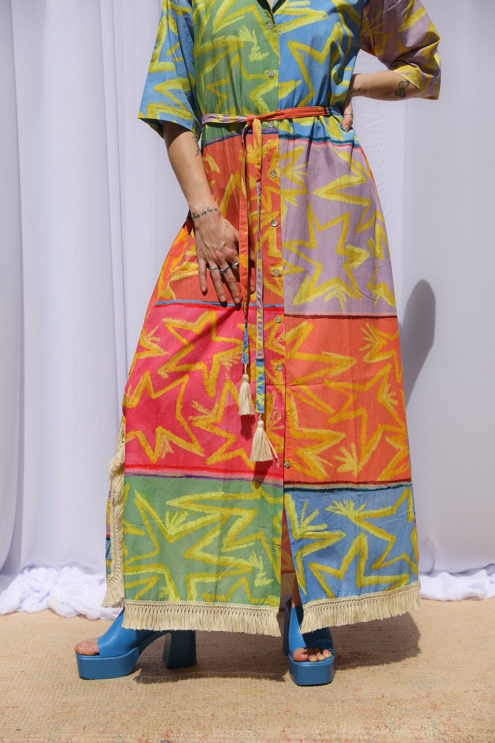 Star Gazer Maxi Shirt Dress