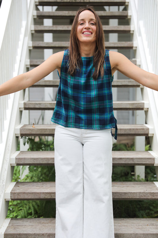 Everly Staple Top - Blue - Frank And Dollys