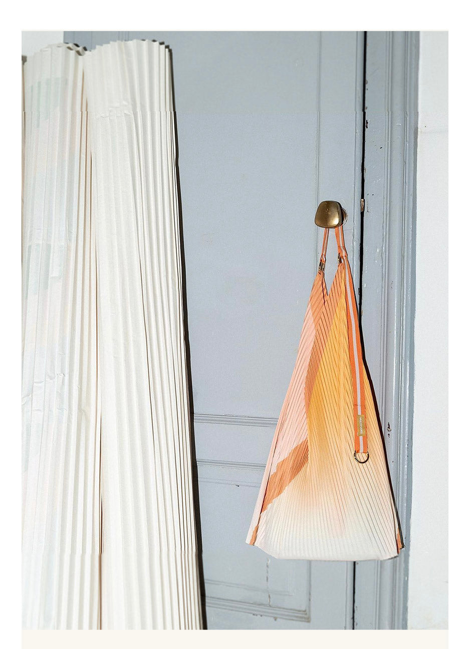 Pleated Y Bag - Monica Nude