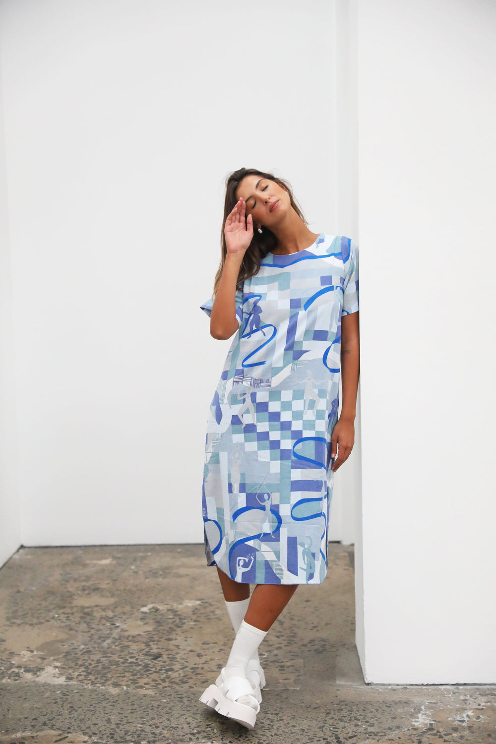 Main Street Avenue Dress - Blue