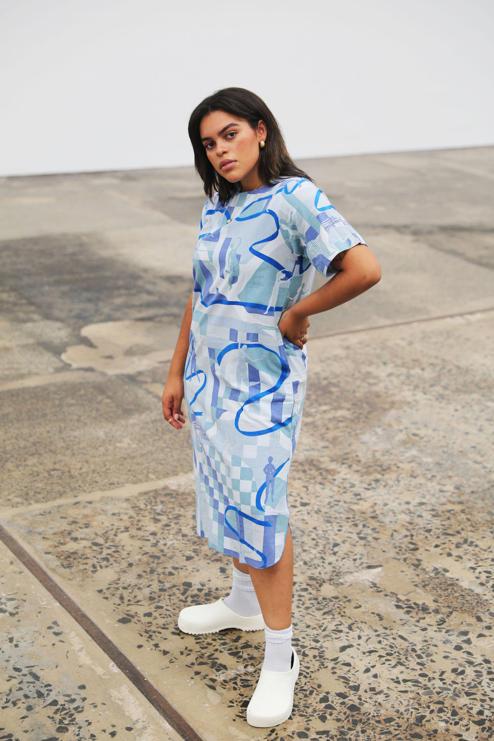 Main Street Avenue Dress - Blue