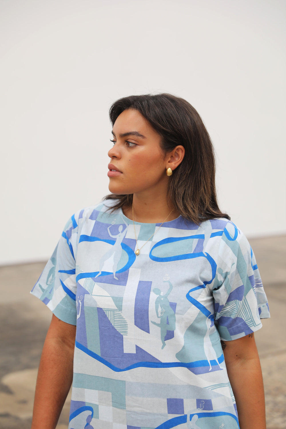 Main Street Avenue Dress - Blue
