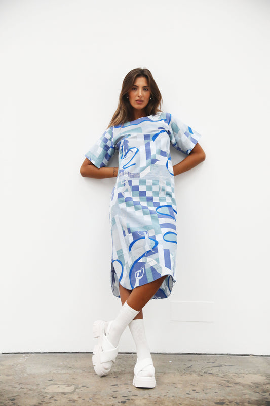 Main Street Avenue Dress - Blue - Frank And Dollys