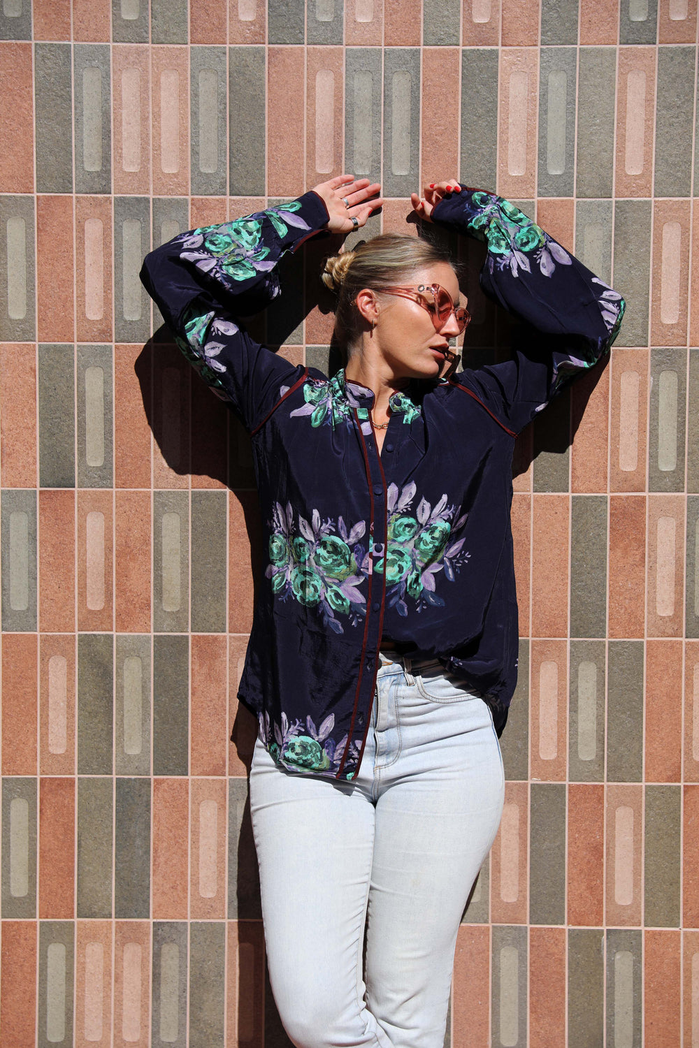 Casa Rosetta Blouse - Navy