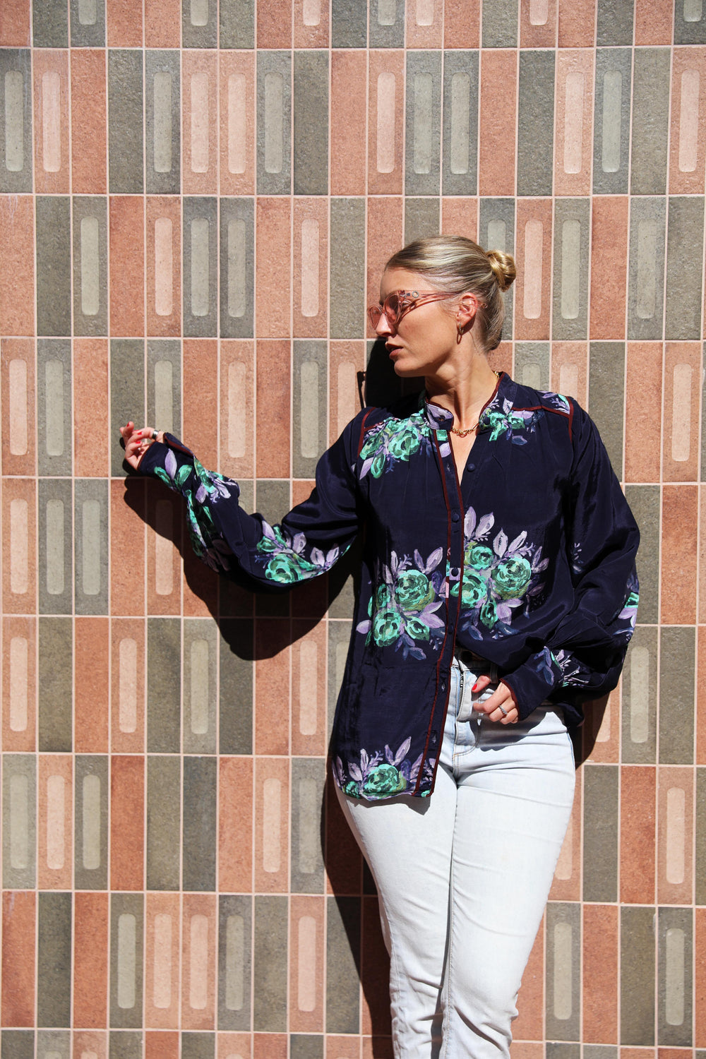 Casa Rosetta Blouse - Navy