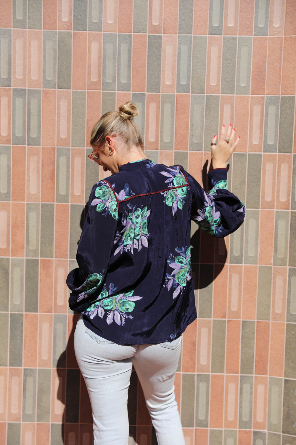 Casa Rosetta Blouse - Navy