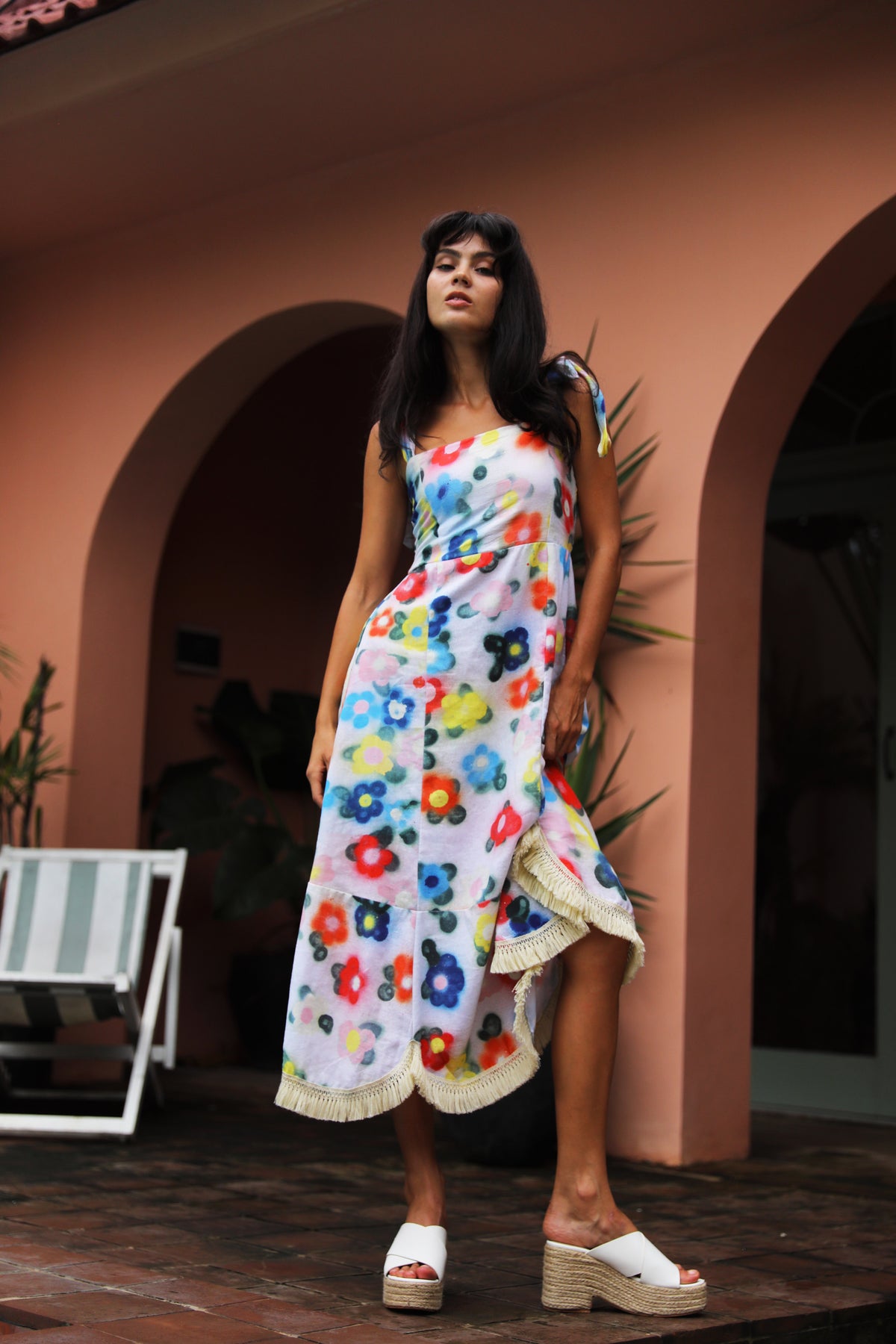 Cactus Flower Midi Dress