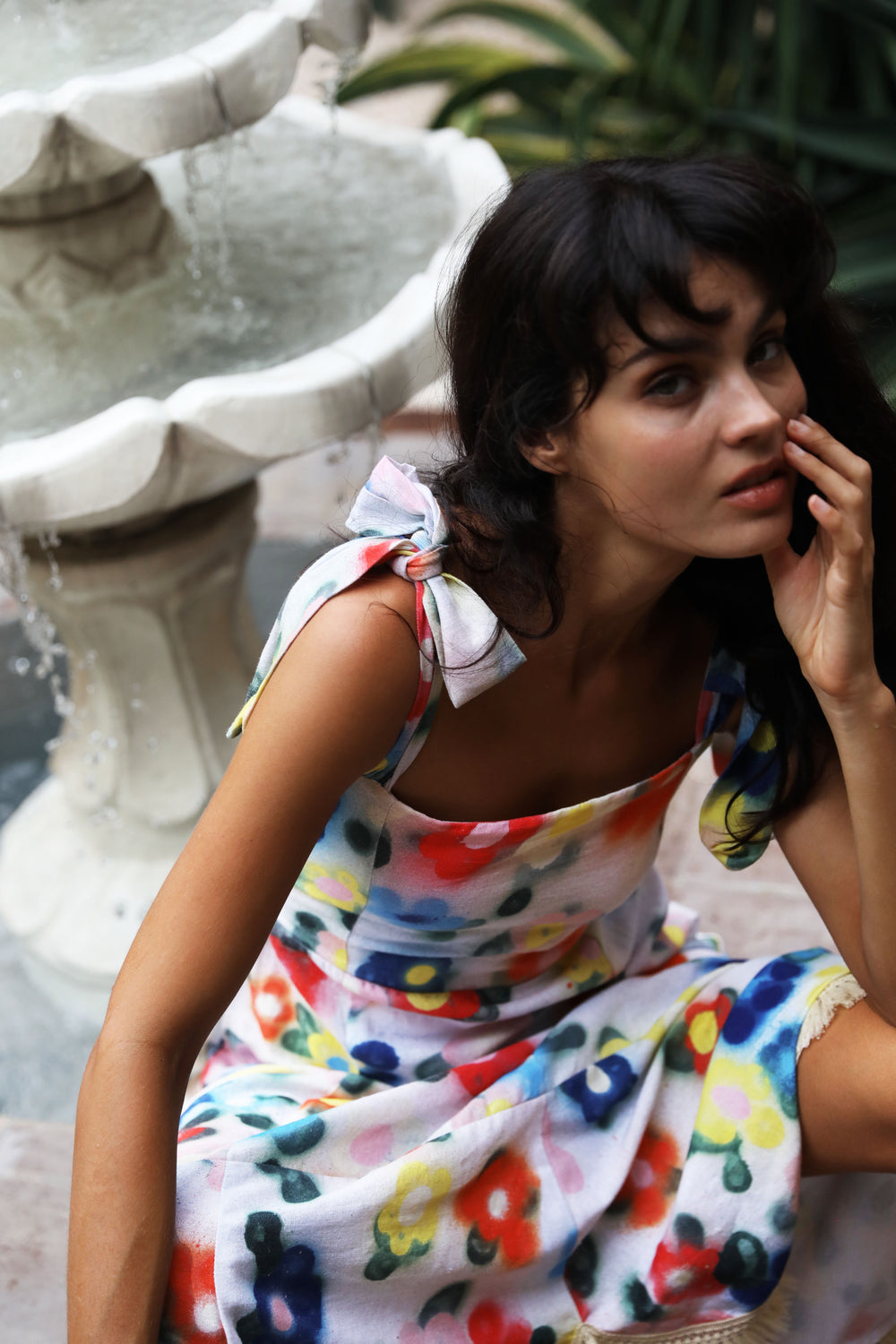 Cactus Flower Midi Dress