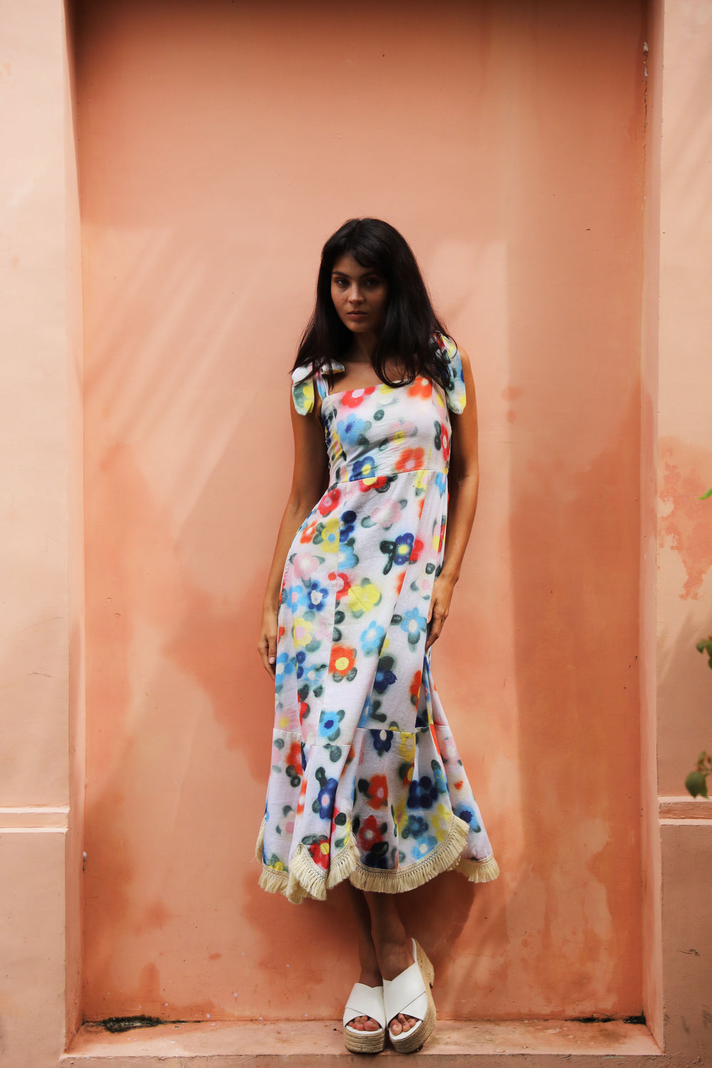 Cactus Flower Midi Dress