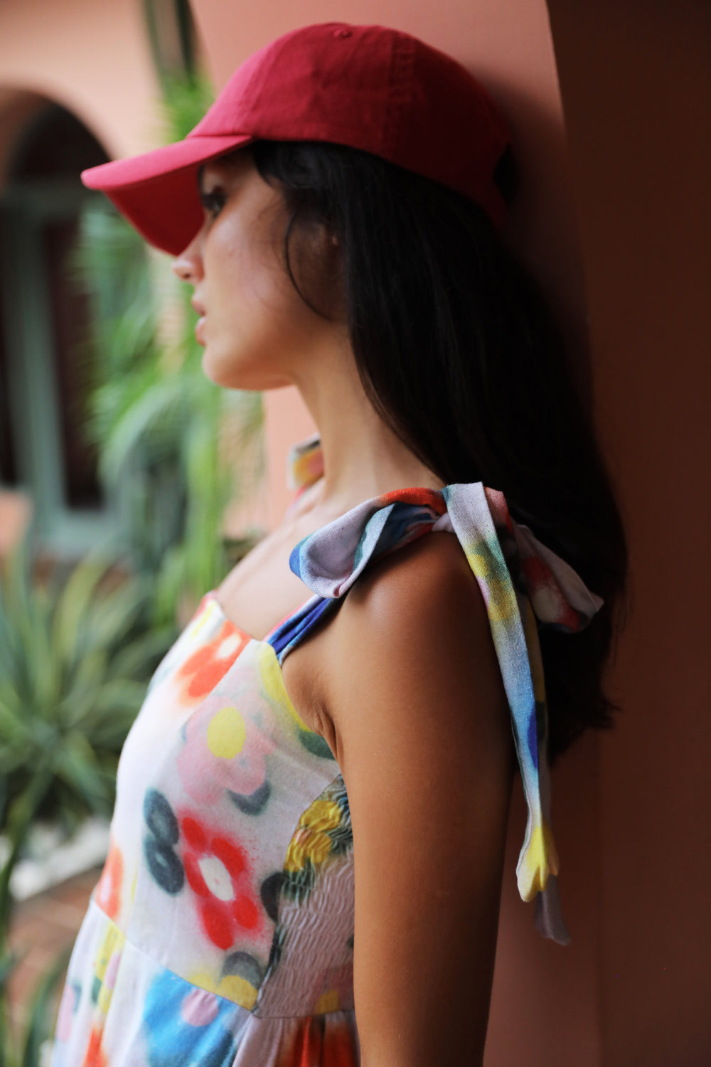Cactus Flower Midi Dress