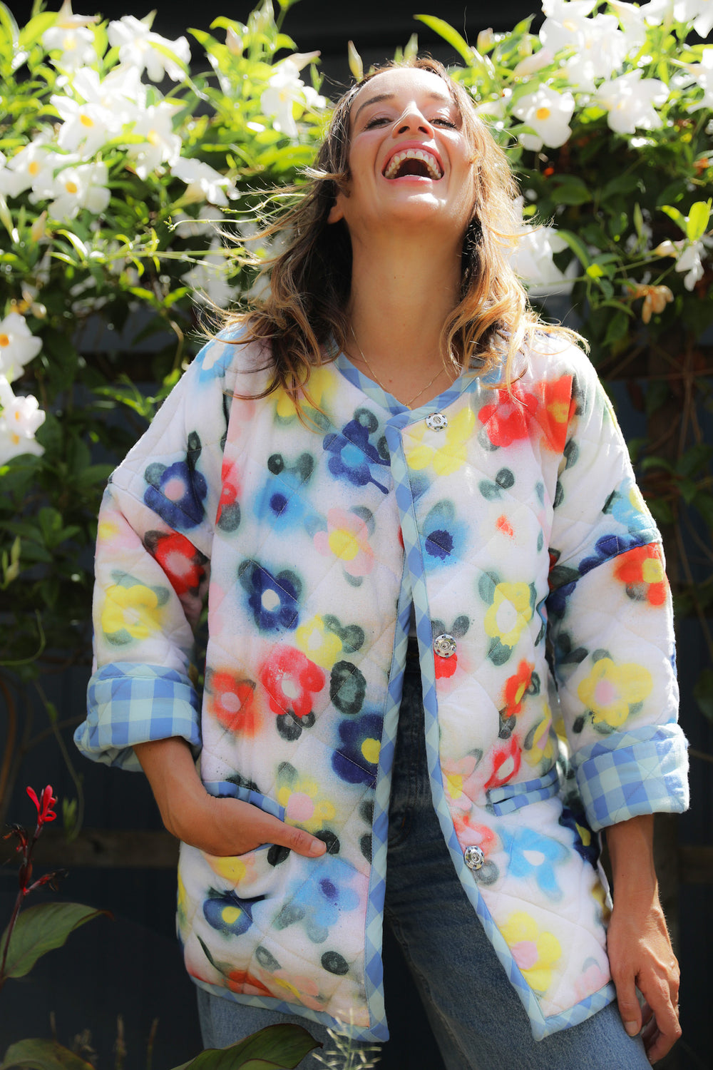 Cactus Flower Quilted Jacket