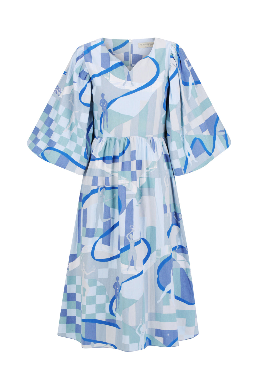 Main Street Midi Dress - Blue