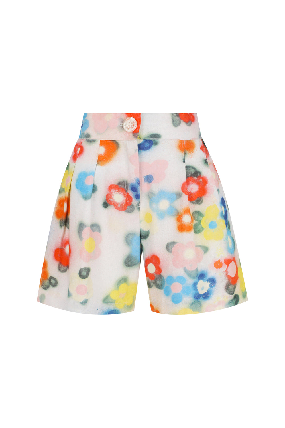 Cactus Flower Shorts - Linen