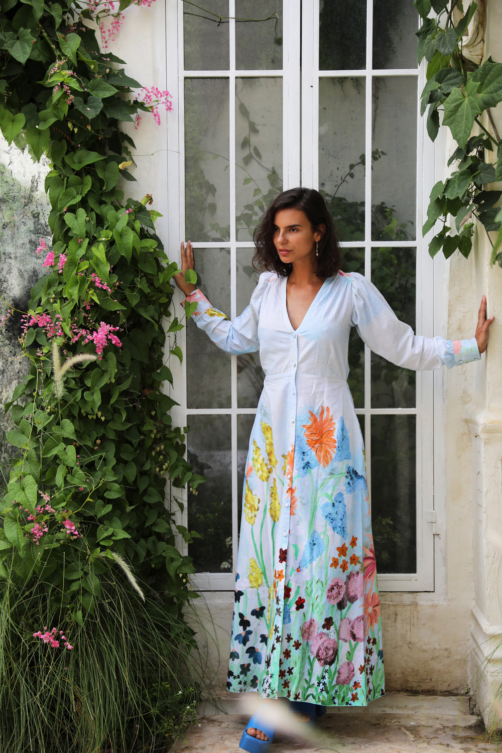 Flora Gown - Sky