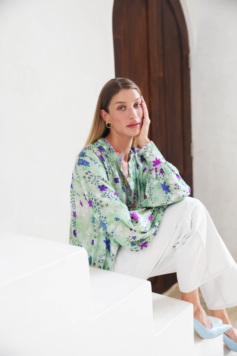 Viamo Blouse - Sage