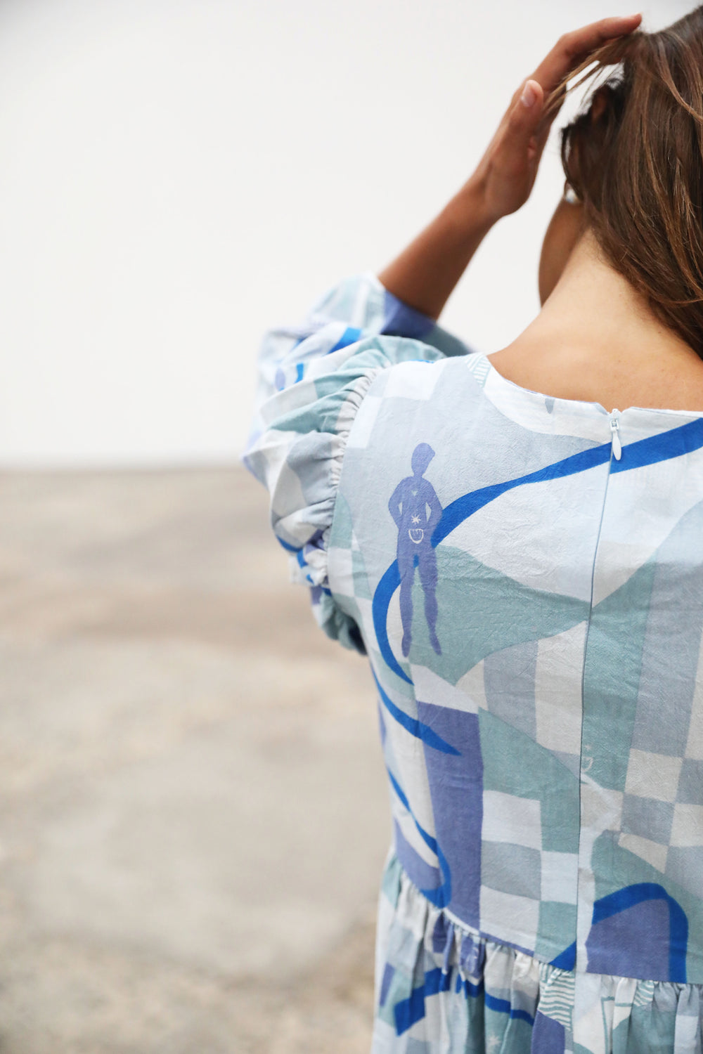Main Street Midi Dress - Blue
