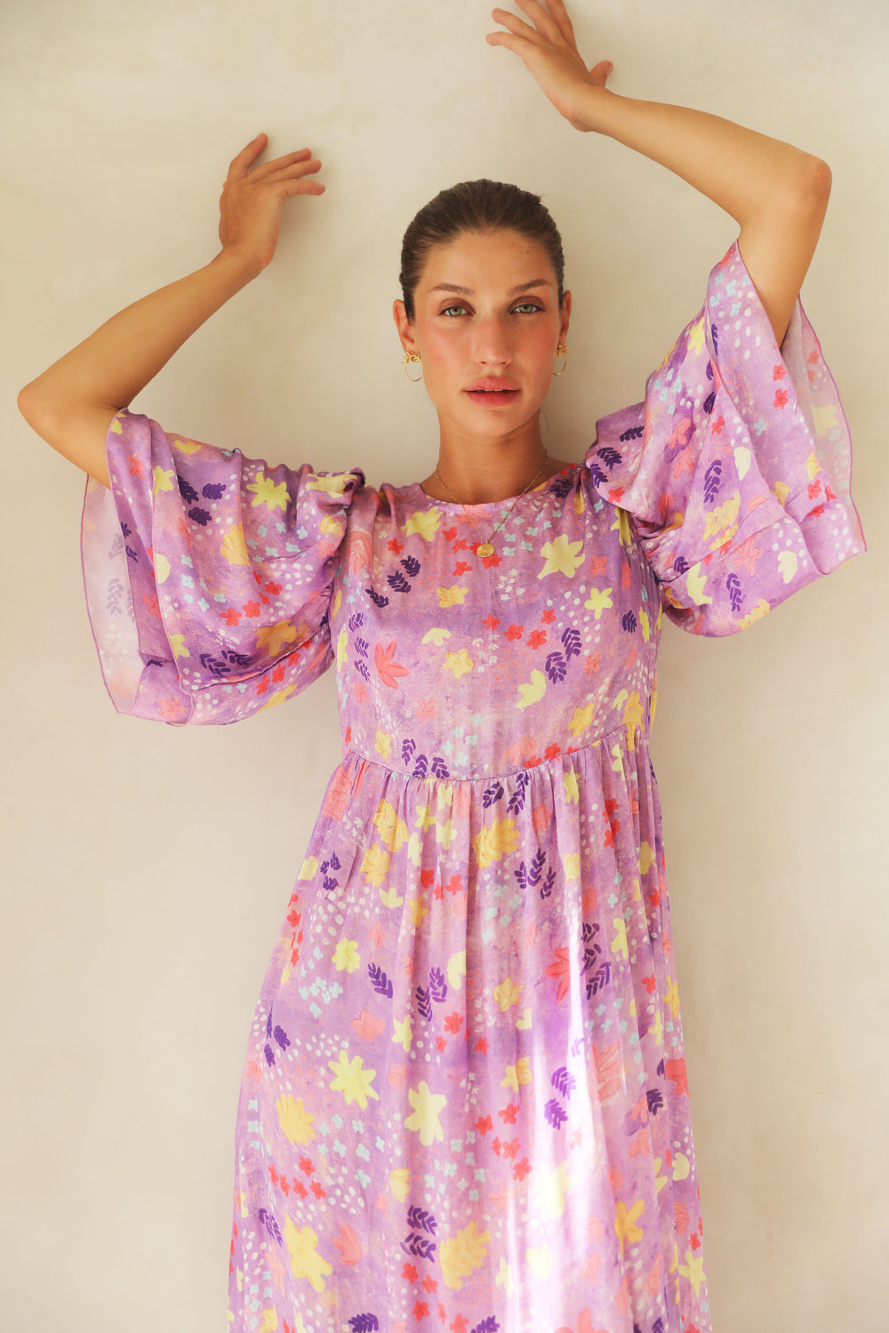 Viamo Midi Dress - Lilac