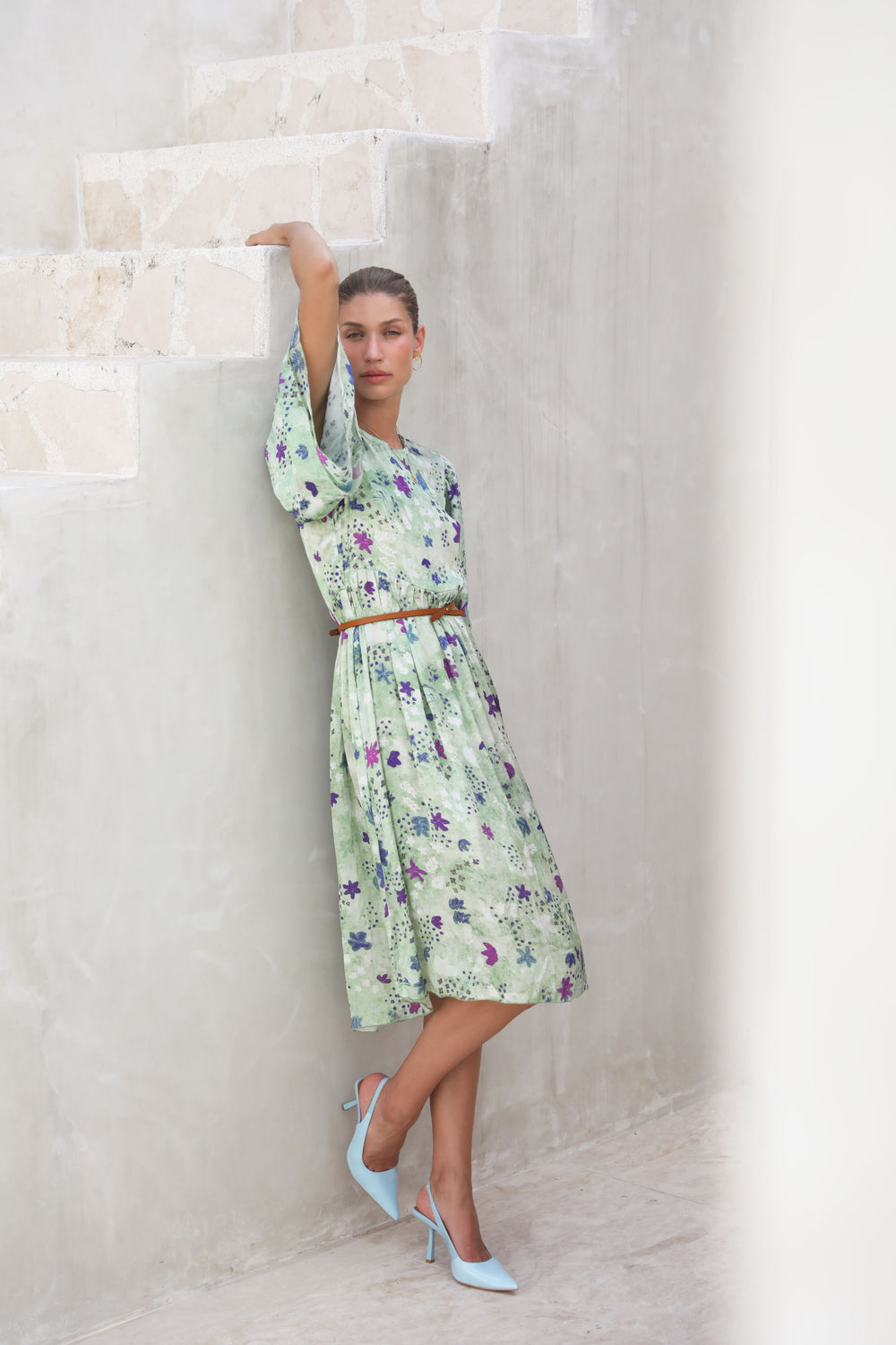 Viamo Midi Dress - Sage