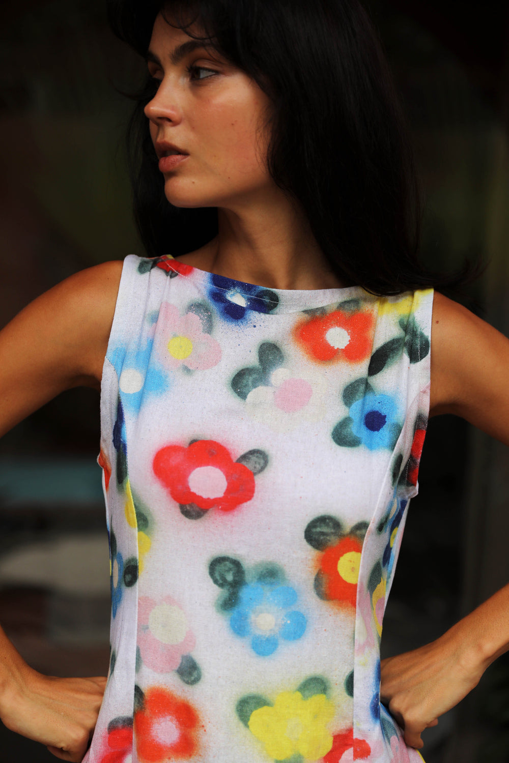 Cactus Flower Mini Dress