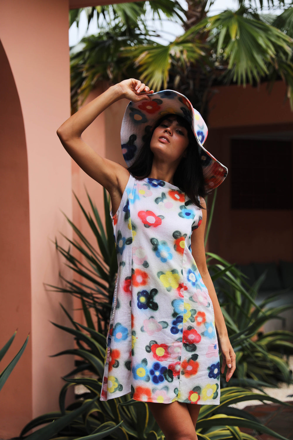 Cactus Flower Mini Dress