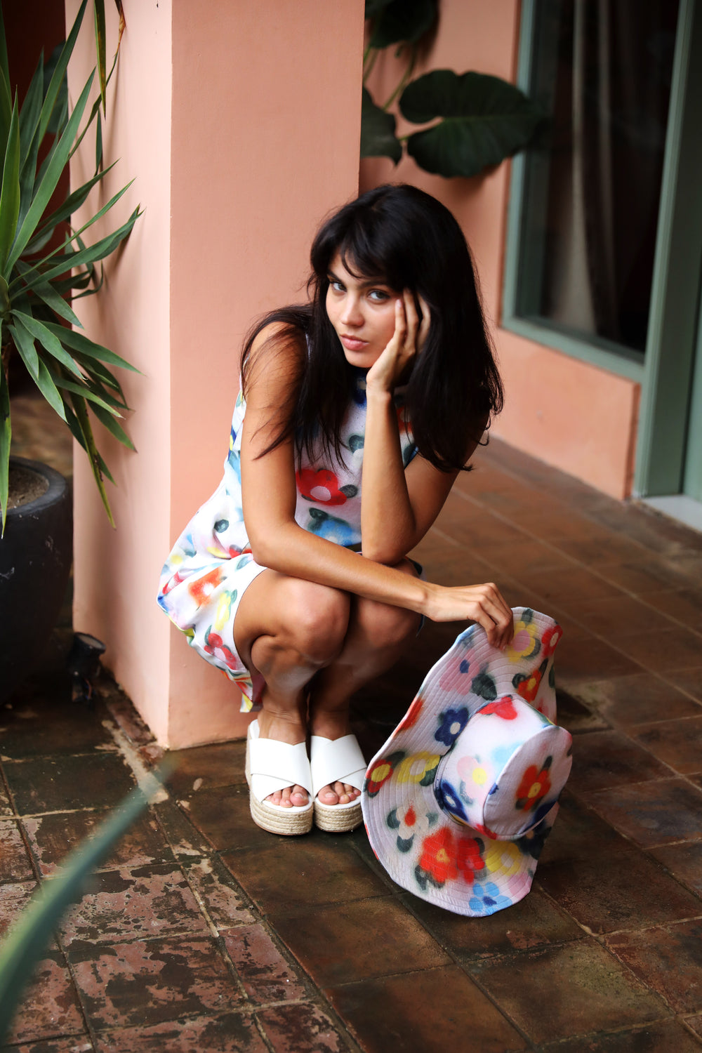 Cactus Flower Mini Dress