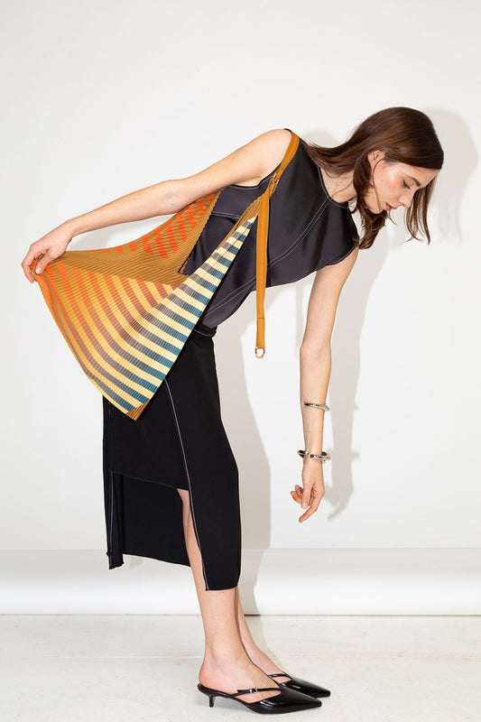 Pleated Y Bag - Claudia Ochre