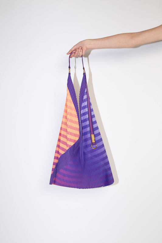 Pleated Y Bag - Claudia Purple