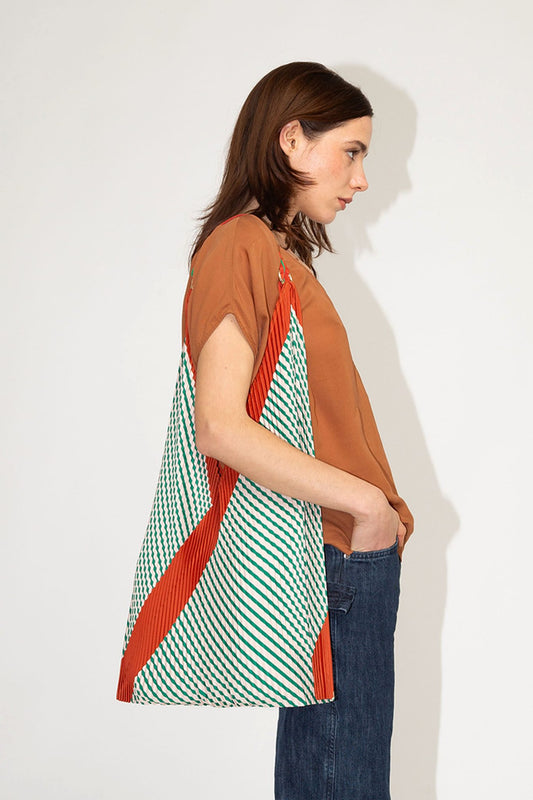 Pleated Y Bag - Francesca Green
