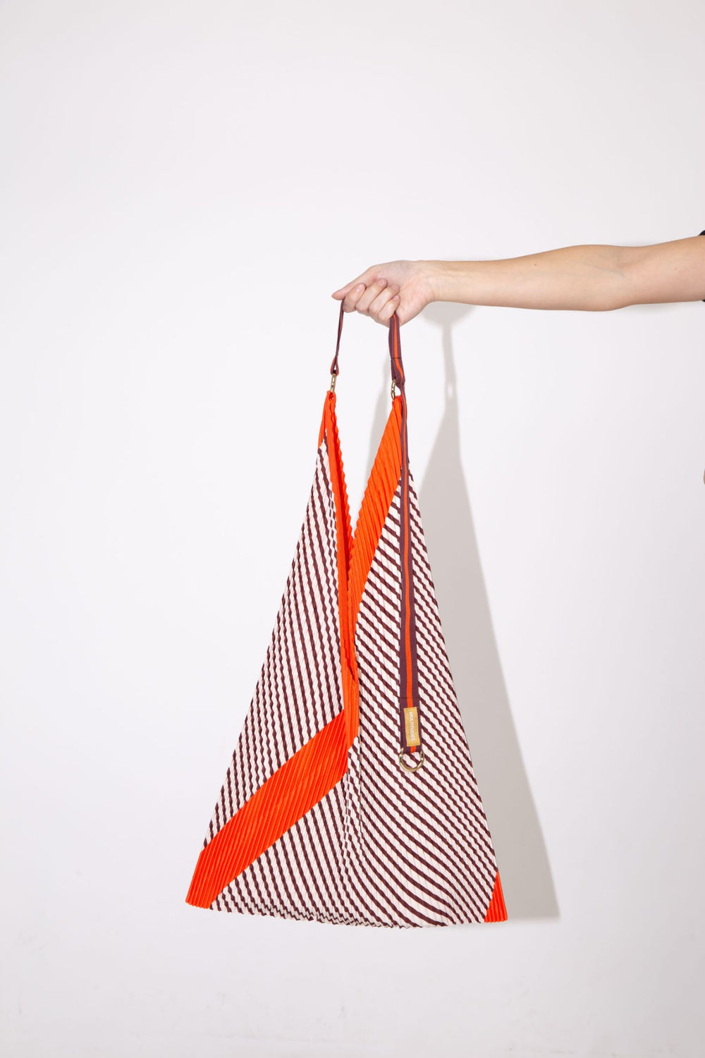 Pleated Y Bag - Francesca Red