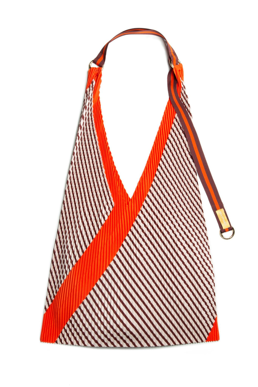 Pleated Y Bag - Francesca Red