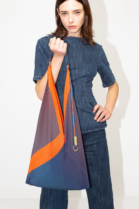 Pleated Y Bag - Isabella Blue