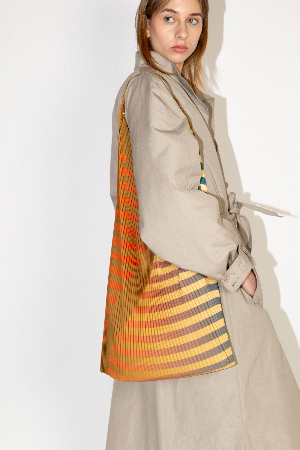 Pleated Y Bag - Claudia Ochre