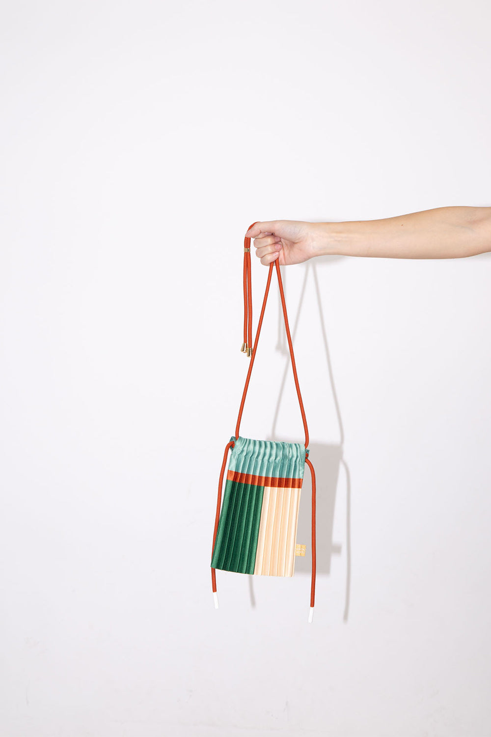 Pleated Crossbody Bag - Emerald