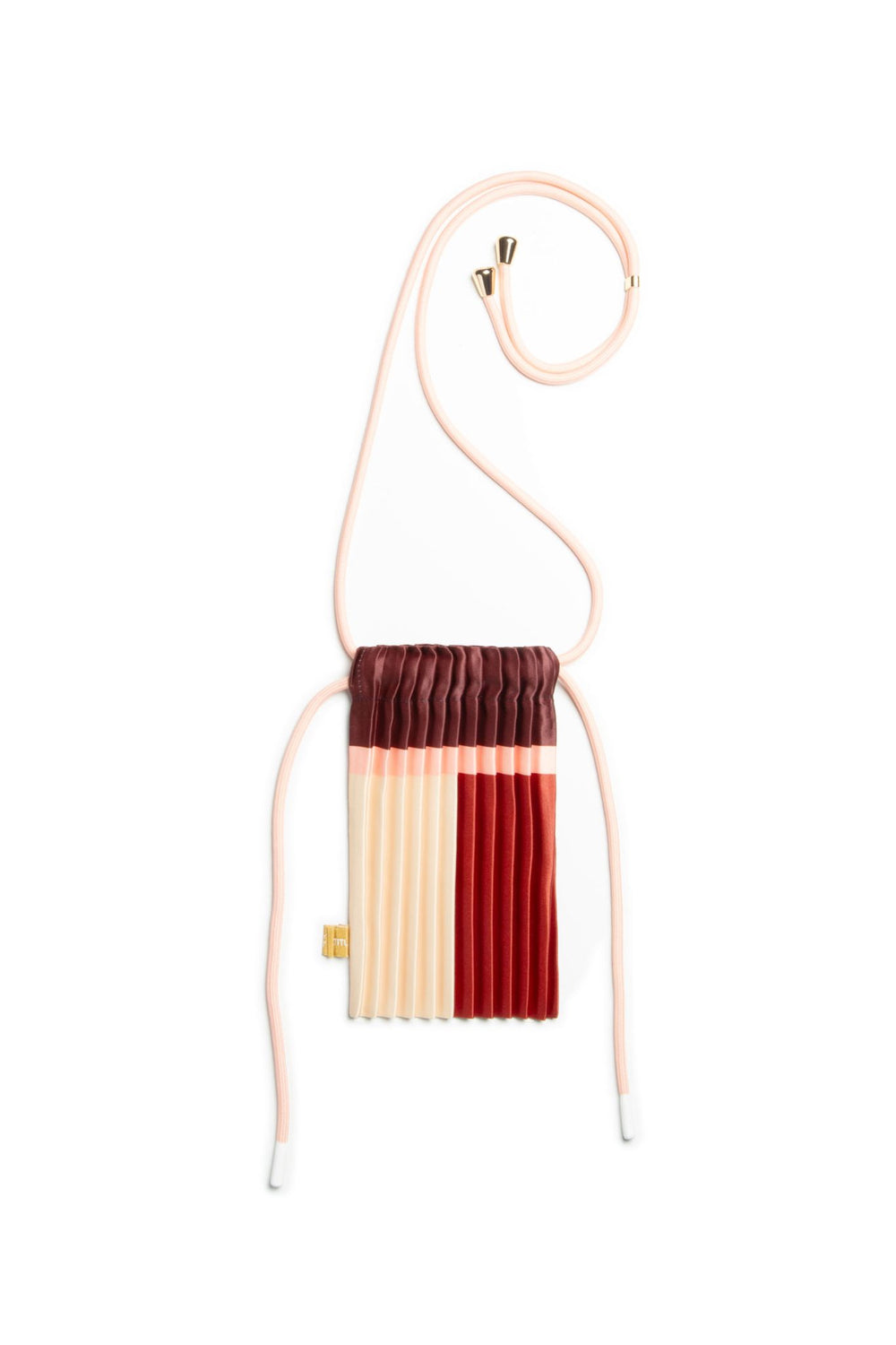 Pleated Crossbody Bag - Ruby