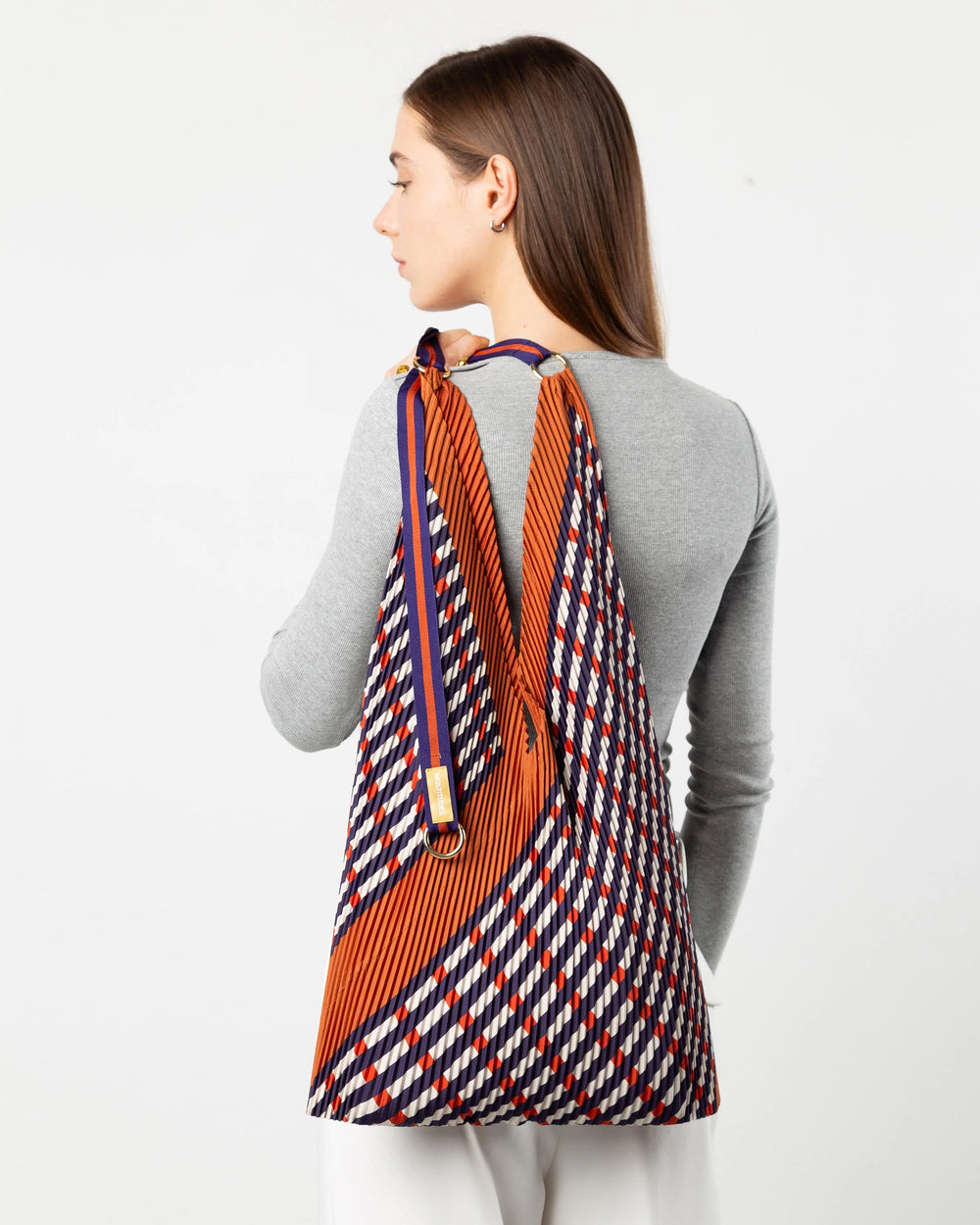 Pleated Y Bag - Sophia Terracotta