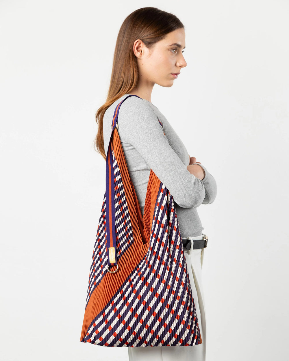 Pleated Y Bag - Sophia Terracotta