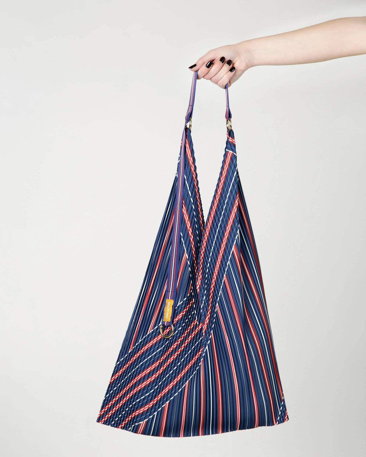 Pleated Y Bag - Stella Blue
