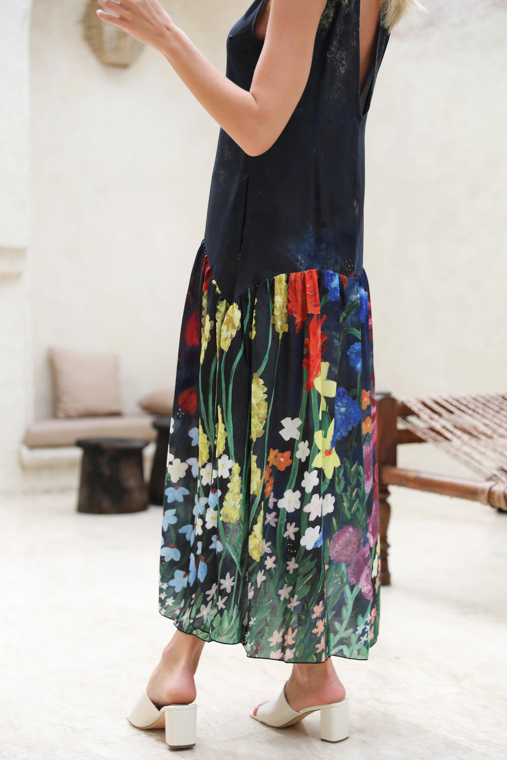 Flora Maxi Dress - Navy