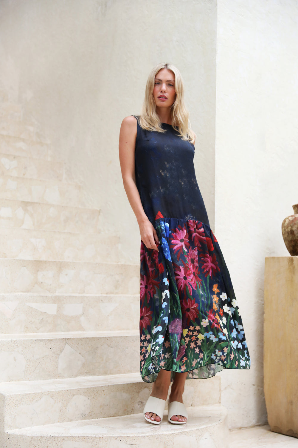 Flora Maxi Dress - Navy