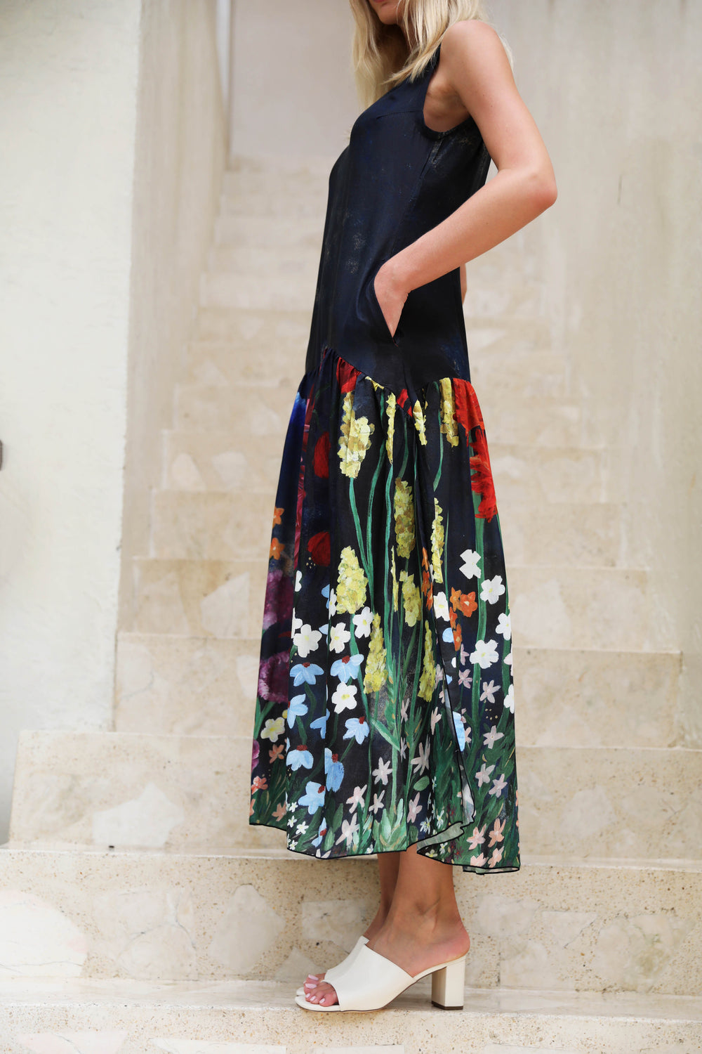 Flora Maxi Dress - Navy